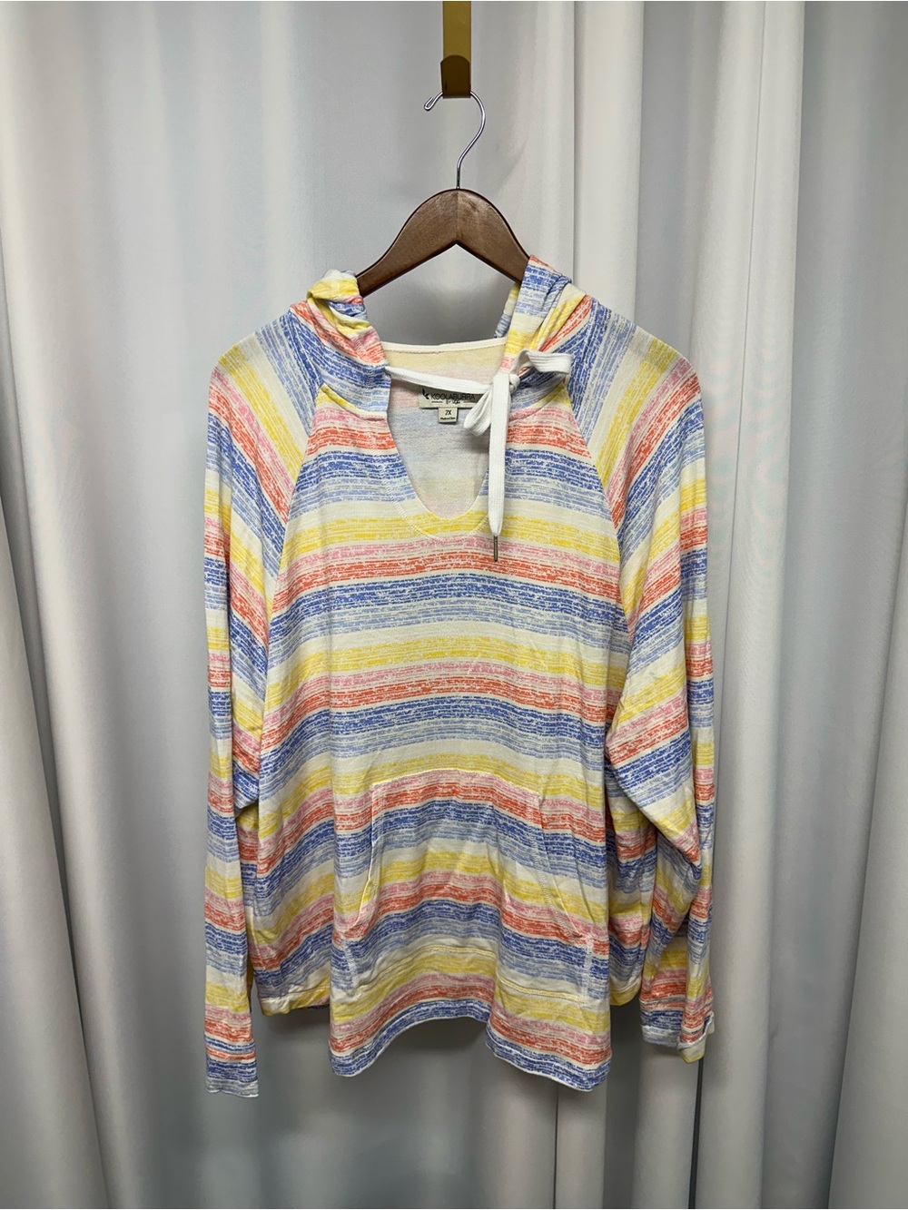 Ugh Koolaburra Striped Hooded Pullover 2x French lounge hoodie nwot